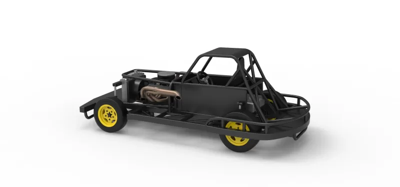 New Zealand Vintage Stock car Base Scale 1:25 - Model preview 11