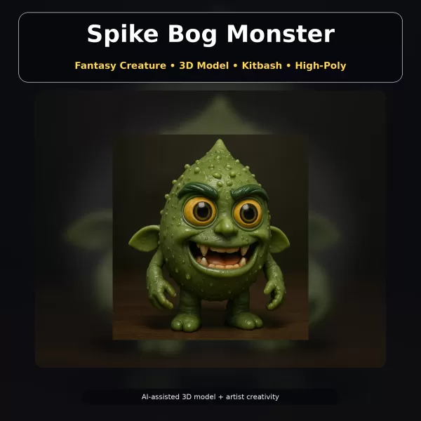 Fantasy Character Pack – Cute High-Poly Kitbash Creatures - Model preview 2