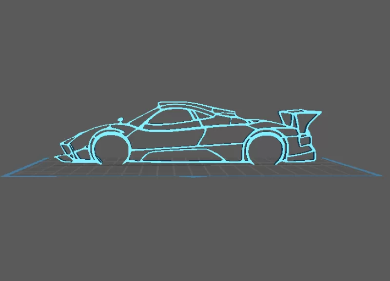Pagani - Zonda R Wall Art - Model preview 1