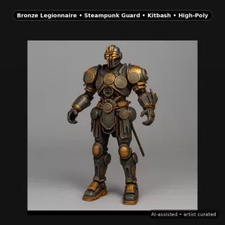Mecha Heroes Pack – 9 High-Poly Kitbash Characters - Model thumbnail 12