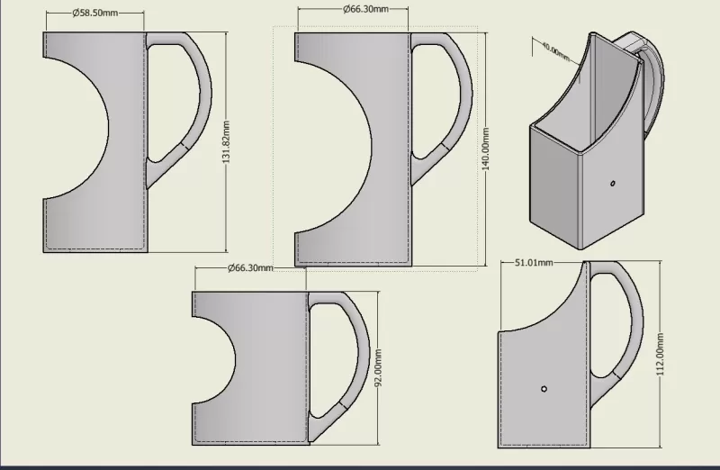 3D Printable Can and Juice Box Holder Files (STL) - Model preview 3