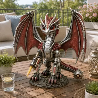 Mechanical Inferno Dragon STL File for 3D Print - Model thumbnail 2