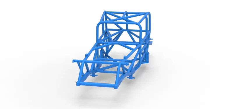 Frame of Canadian vintage modified stock car Scale 1:25 - Model preview 4