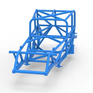 Frame of Canadian vintage modified stock car Scale 1:25 - Model thumbnail 4