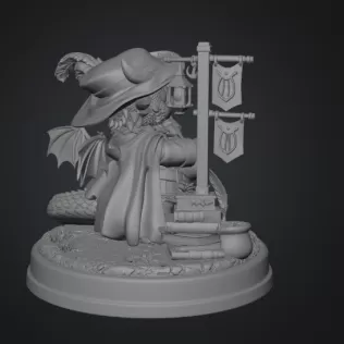 Mystic Bard Dragon STL File for 3D Printing - Model thumbnail 12