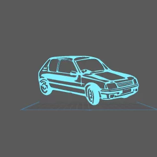 Peugeot - 205 GTI Wall Art