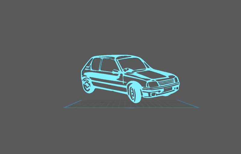 Peugeot - 205 GTI Wall Art - Model preview 2