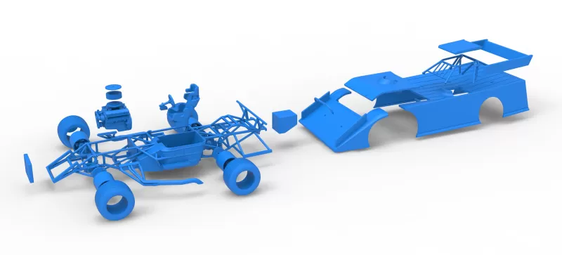Wedge Dirt Late model Scale 1:25 - Model preview 28