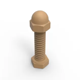 Bolt with Cap nut - Model thumbnail 3