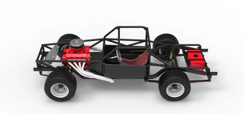 Vintage Semi-Late Model Stock Car Base Scale 1:25 - Model preview 10