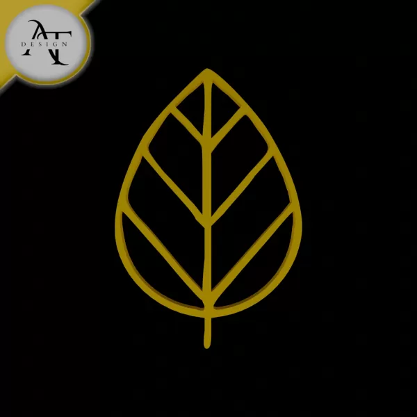 Simple Leaf Symbol - 2D Art - Model preview 1