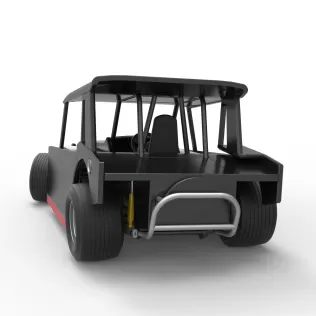 Vintage Dirt Modified stock car V6 while turning Scale 1:25 - Model thumbnail 14