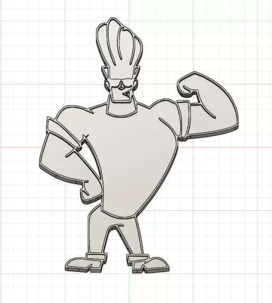 Johnny Bravo - Wallart - Model preview 1