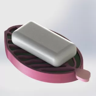 Leaf Soap Dish with Removable Veins