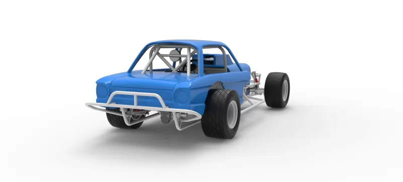 Vintage Dirt Modified stock car Version 10 Scale 1:25 - Model preview 18