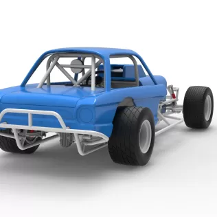 Vintage Dirt Modified stock car Version 10 Scale 1:25 - Model thumbnail 18