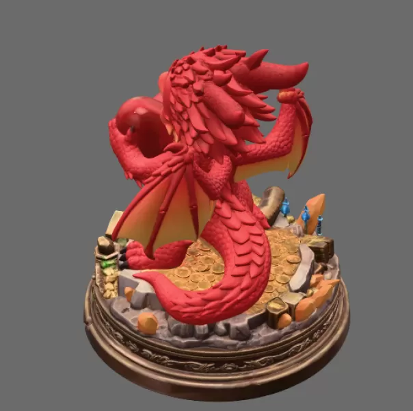 Love Dragon STL File for 3D Printing - Model preview 4