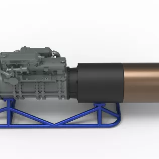 Jet engine on the frame Scale 1:25 - Model thumbnail 7
