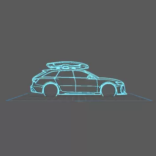 Audi - RS6 coffre de toit Wall Art
