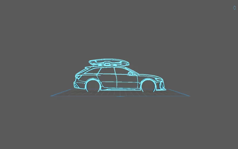 Audi - RS6 coffre de toit Wall Art - Model preview 2