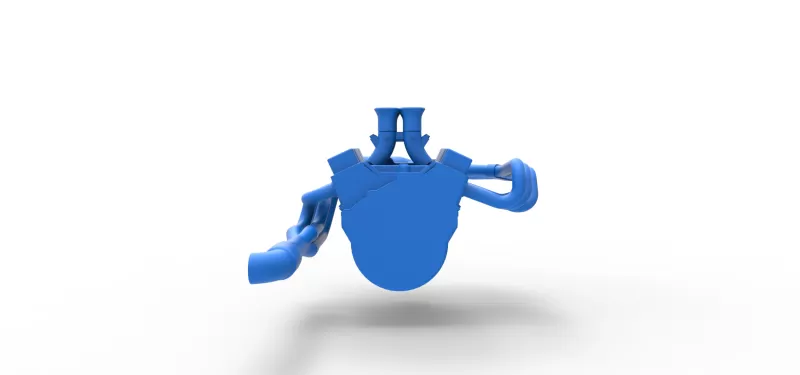Engine V8 for Supermodified race car Version 3 Scale 1:25 - Model preview 12