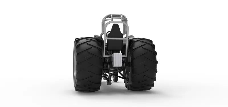 Vintage Pulling tractor Version 3 Scale 1:25 - Model preview 15