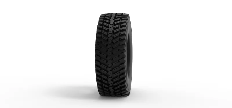 Tractor tire deflated Scale 1:25 - Model preview 3