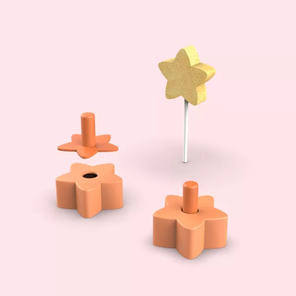 3D Cake Pop Molds Set, 3 pcs. Star - Heart - Round Shape, DIY - Model preview 1