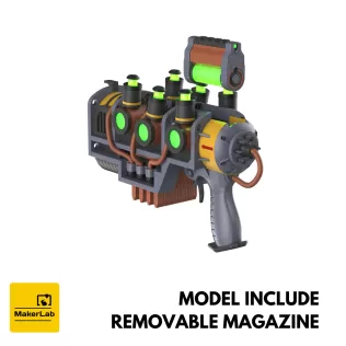 Plasma Blaster - Fallout 4 - Printable 3d model - STL files - Model thumbnail 8