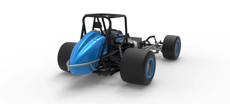 Vintage Pavement Sprint car Base Scale 1:25 - Model preview 18
