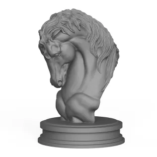 3D Print Ready Horse Statue