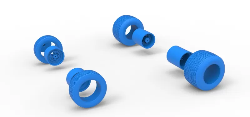 Wheel Set of Dirt Silver Crown Car Scale 1:25 - Model preview 13