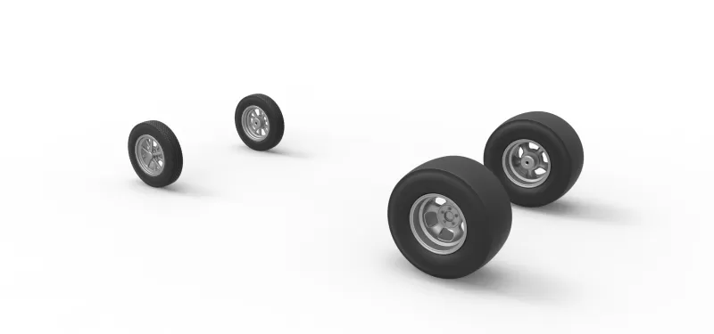 Wheel Set of Gasser Version 2 Scale 1:25 - Model preview 6