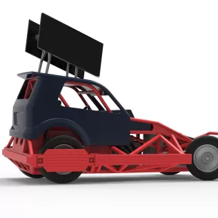 New Zealand Superstock car while turning Version 5 Scale 1:25 - Model thumbnail 21
