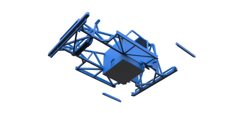 Frame of New Zealand Ministock car Version 2 Scale 1:25 - Model preview 13