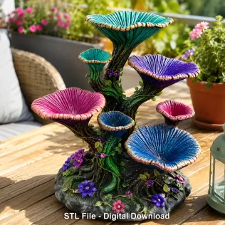 Enchanted Floral Tree Organizer STL File for 3D Print - Model thumbnail 3
