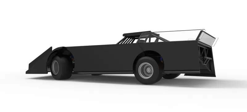 Wedge Dirt Late model while turning Scale 1:25 - Model preview 13