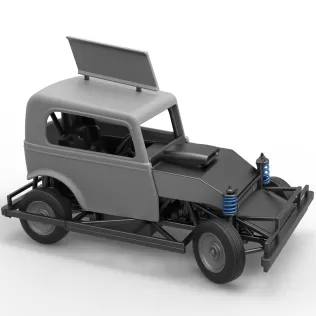 New Zealand Ministock car while turning Scale 1:25 - Model thumbnail 24