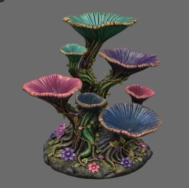 Enchanted Floral Tree Organizer STL File for 3D Print - Model preview 7