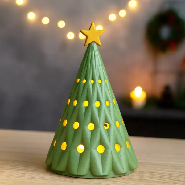 Christmas Tree Candle Holder | Centerpiece Holiday Decoration - Model preview 4
