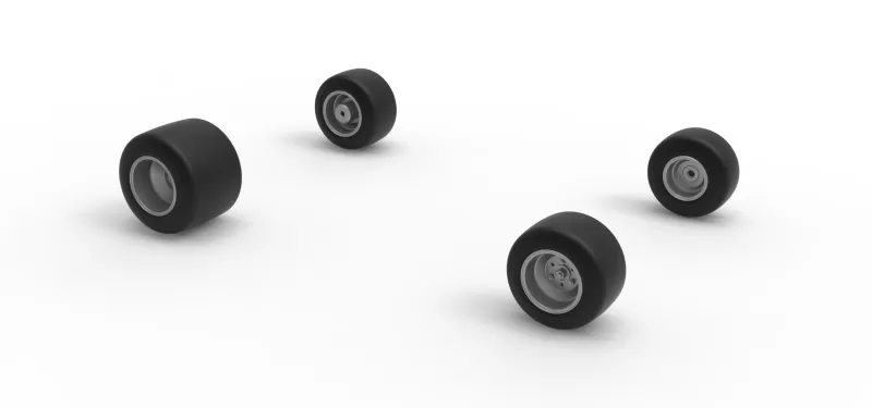 Wheel Set of Quarter Midget Scale 1:16 - Model preview 9