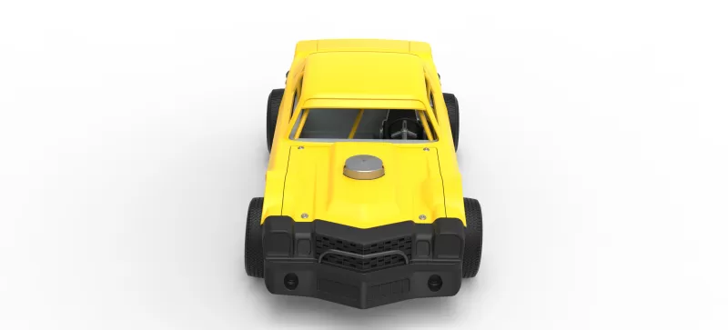 Vintage Dirt late model Race car Version 2 Scale 1:25 - Model preview 8