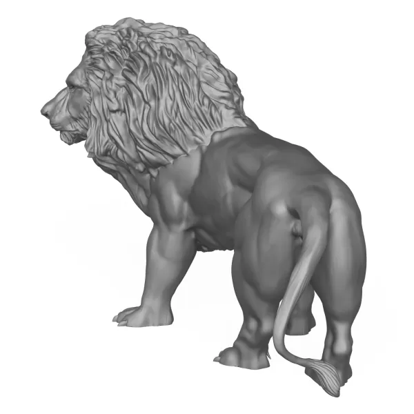 Lion Sculpture 3D Print Model - Model preview 4