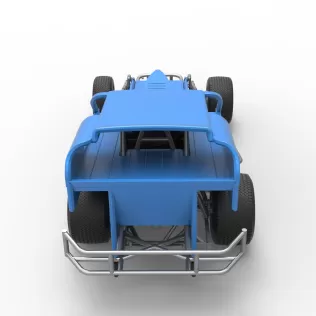 Vintage Dirt Modified stock car Version 2 Scale 1:25 - Model thumbnail 17