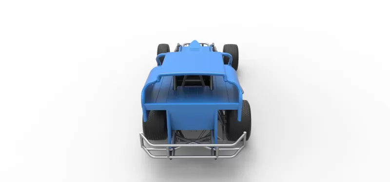 Vintage Dirt Modified stock car Version 2 Scale 1:25 - Model preview 17