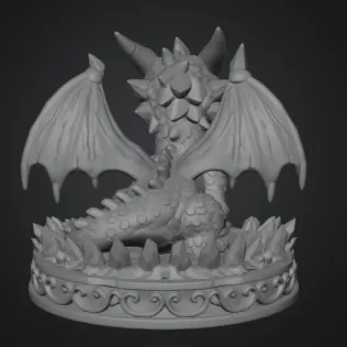 Crystal Ice Baby Dragon STL File for 3D Print - Model thumbnail 11