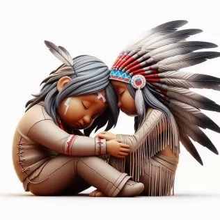Sad Apache Kids 3D Model