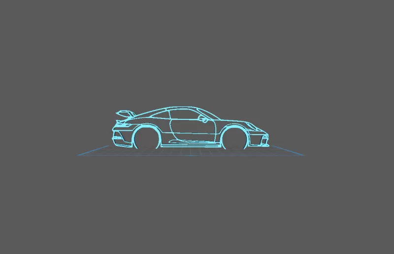 Porsche - 992 GT3 Wall Art - Model preview 2