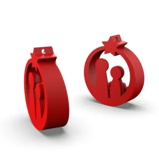 Nativity Christmas Ornament, Holy Family Ornament, 3D Christmas - Model thumbnail 5