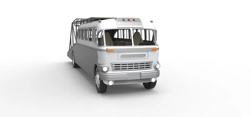 Vintage Transporter truck for Race car Version 8 Scale 1:25 - Model preview 28